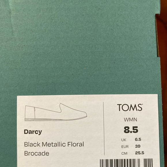 Toms Brand Women’s Darcy Flat Metallic Rose/Black Size 8.5 - Picture 4 of 4